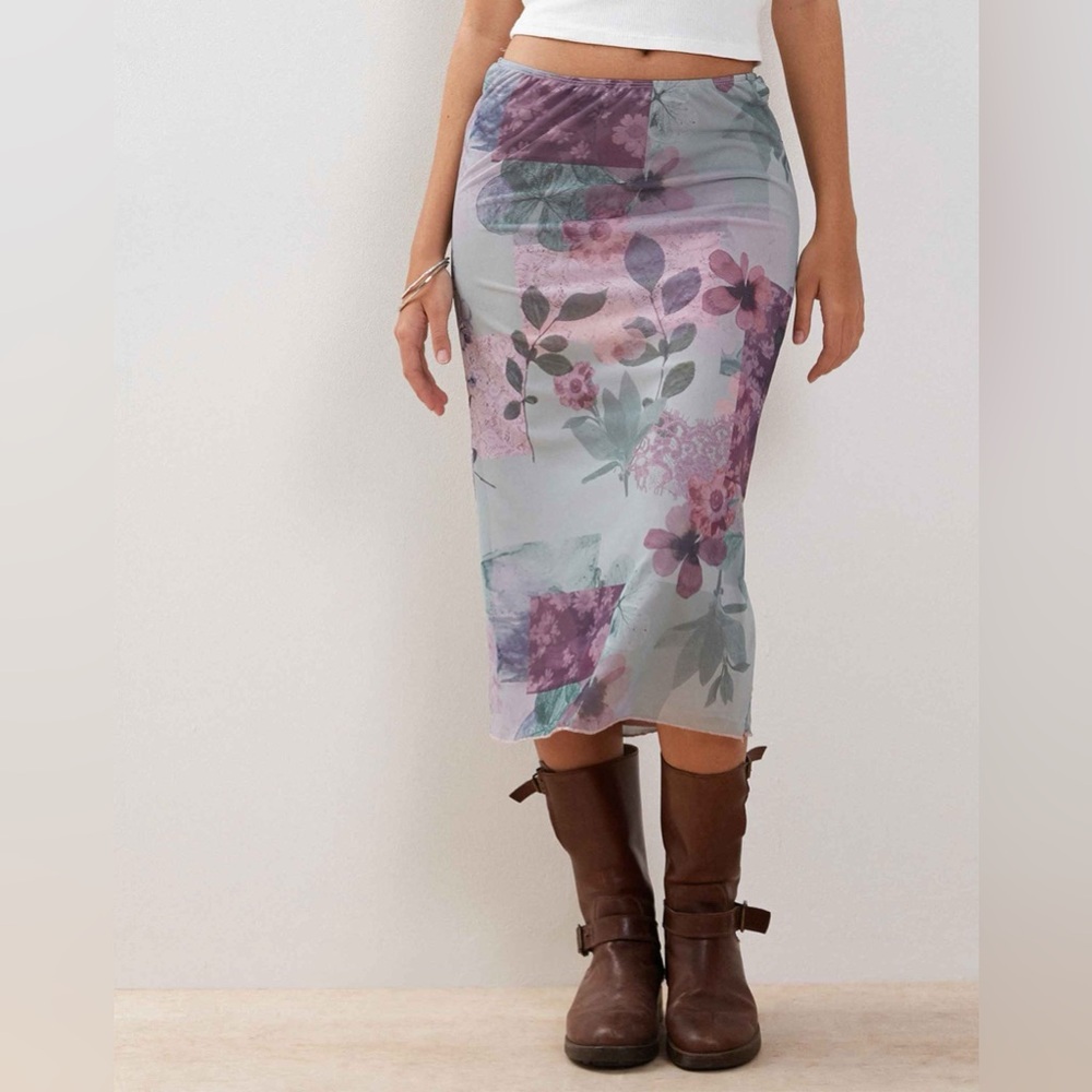 Motel Rocks Floral Midi Skirt
